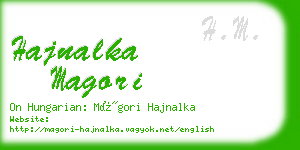 hajnalka magori business card